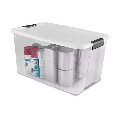 steel box with transparent lid|sterilite storage containers.